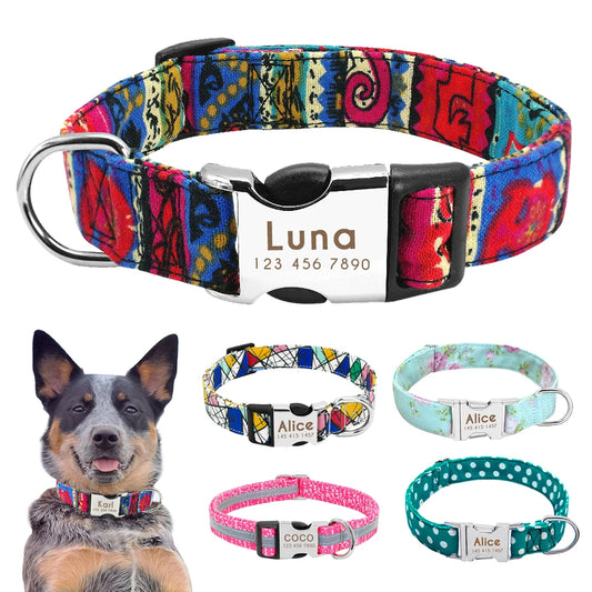 Personalized Nylon Dog Collar - Daily Pets Deals