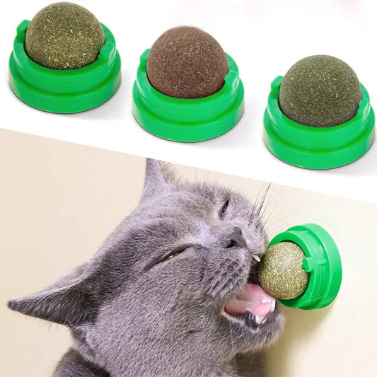 Natural Catnip: Stick-on Ball - Daily Pets Deals